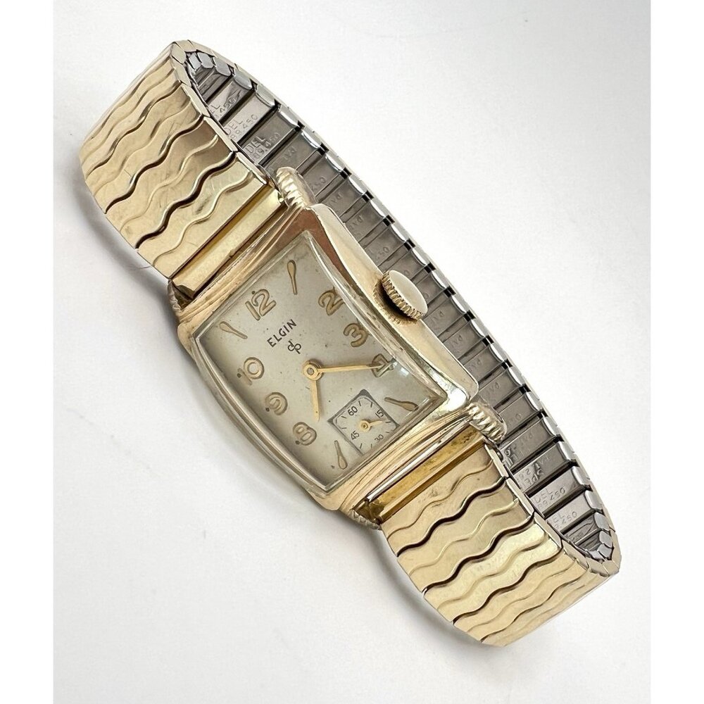 Vintage ELGIN 673 Gold Filled Mens Watch 17 Jewels